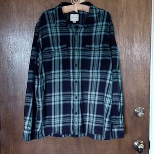 American Eagle Long Sleeve Plaid Flannel Shirt